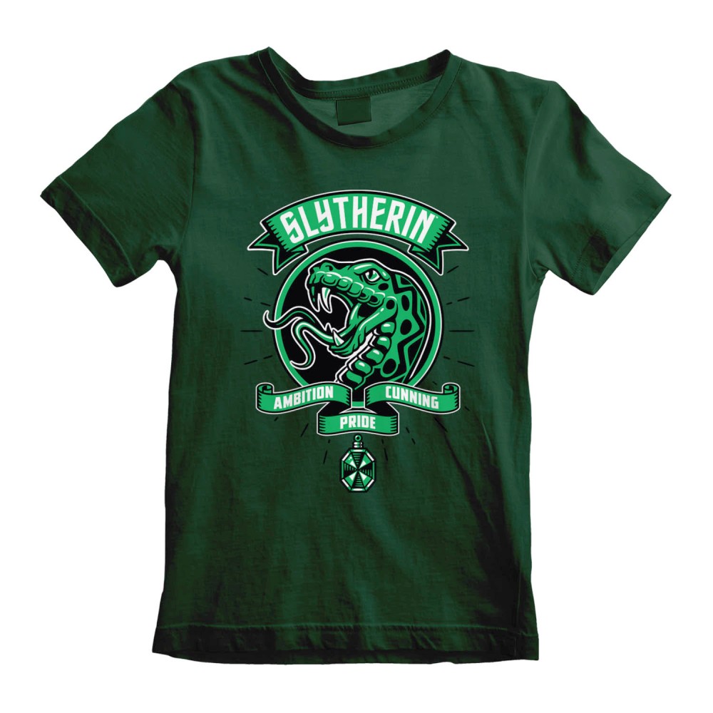 Harry Potter - Comic Style Slytherin Kinder T-shirt - Groen